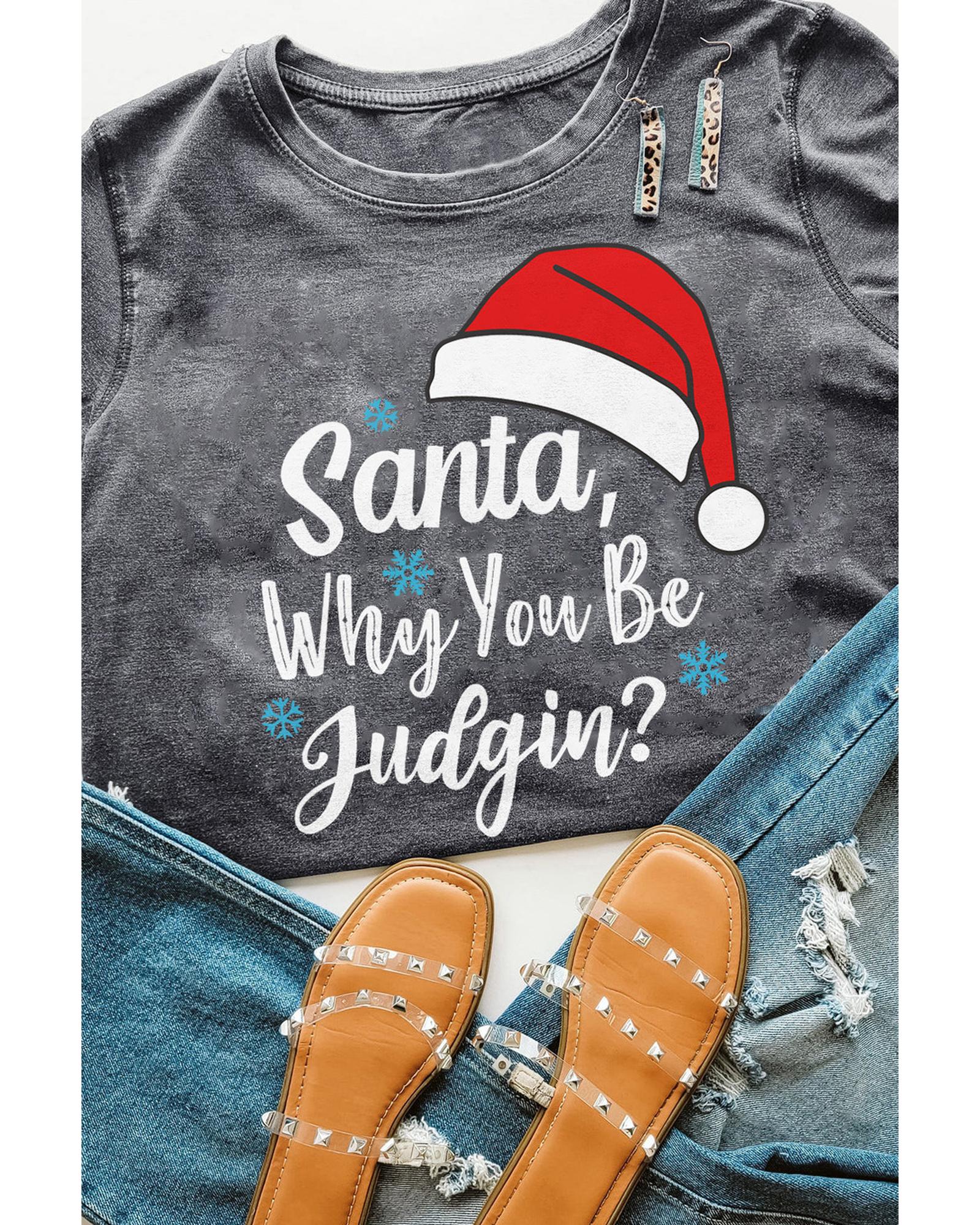 NNEDSZ Azura Exchange Santa Hat Snowflake Tee - 2XL